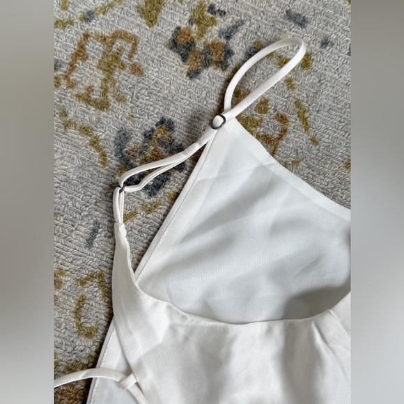 Abercrombie Lace-up Back Slip Midi Dress | Sz Large - Picture 6 of 11